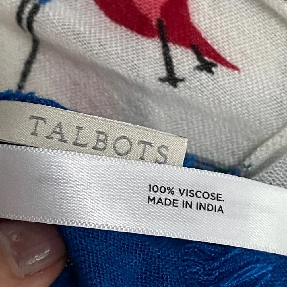 Talbots  Bird Print Scarf